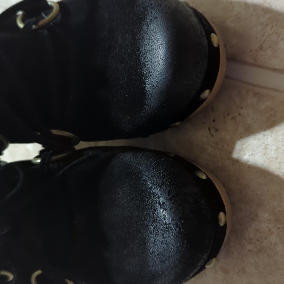 Korks Women' s Woodley Mules Black Suede sz 6 - Picture 4 of 10